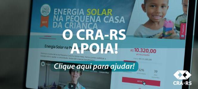 CRA-RS apoia campanha para levar Energia Solar à Pequena Casa da Criança
